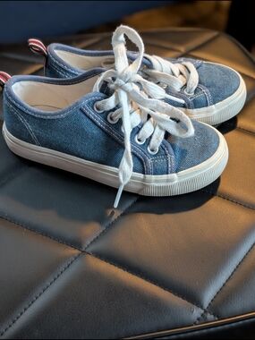 GAP Blue Denim Kids Sneakers with White Laces